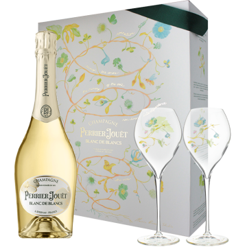 CHAMPAGNE PERRIER JOUËT - BLANC DE BLANCS - COFFRET 2 FLUTES