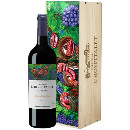 Château l'Hospitalet - Grande Vinho Tinto 2023 - Edição limitada Hervé di Rosa - Gérard Bertrand Château l'Hospitalet - Grande Vinho Tinto 2023 - Edição limitada Hervé di Rosa - Gérard Bertrand