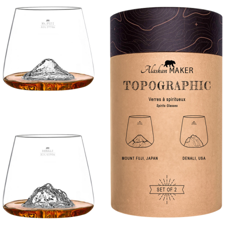 2 Copos Bebidas Destiladas - Fuji & Denali - Alaskan Maker 2 Copos Bebidas Destiladas - Fuji & Denali - Alaskan Maker