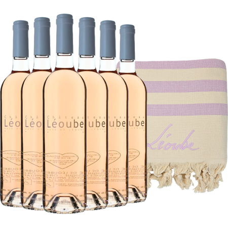 Pack 6 Garrafas Château Léoube Rosé 2025 + 1 Fouta Léoube - Grátis Pack 6 Garrafas Château Léoube Rosé 2025 + 1 Fouta Léoube - Grátis