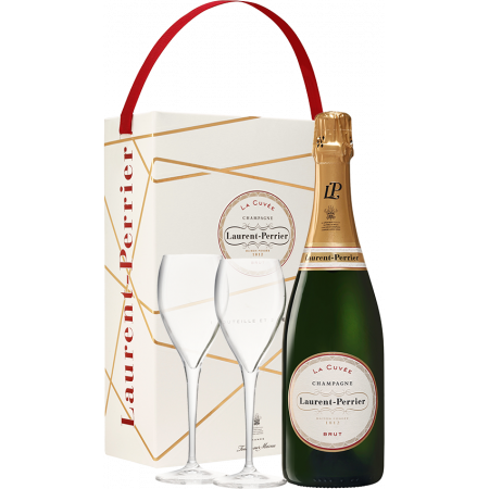 Champagne Laurent-Perrier - La Cuvée - Coffret 2 Copos Champagne Laurent-Perrier - La Cuvée - Coffret 2 Copos
