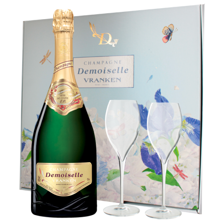 Champagne Vranken - Demoiselle EO - Brut Tête de Cuvée - Coffret 2 Flutes Champagne Vranken - Demoiselle EO - Brut Tête de Cuvée - Coffret 2 Flutes
